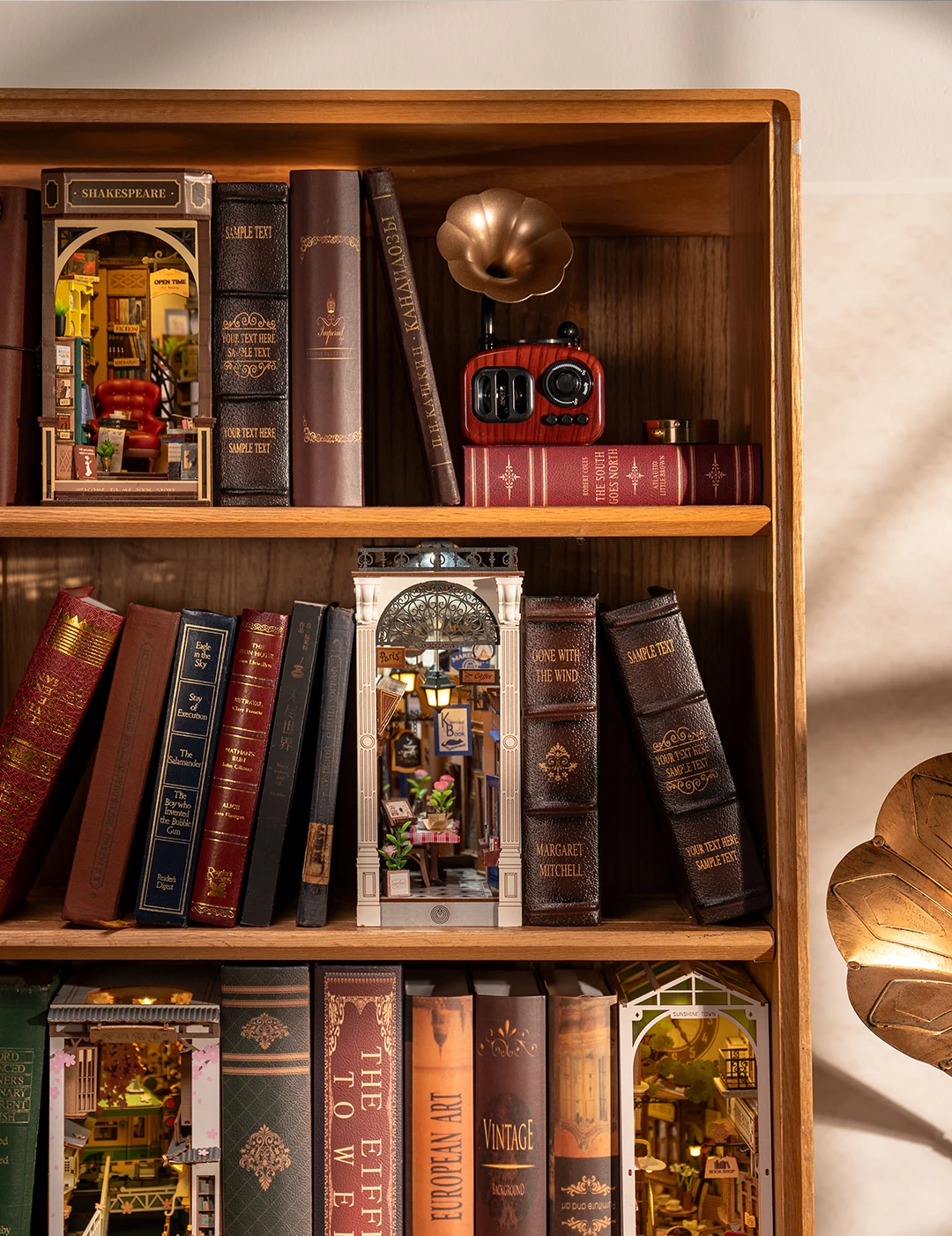 Robotime Rolife Modellbausätze für Bücherregal-Dekorationen, vorgefärbte, einfach zu montierende Arcade-Dating-DIY-Sets – Detail 12