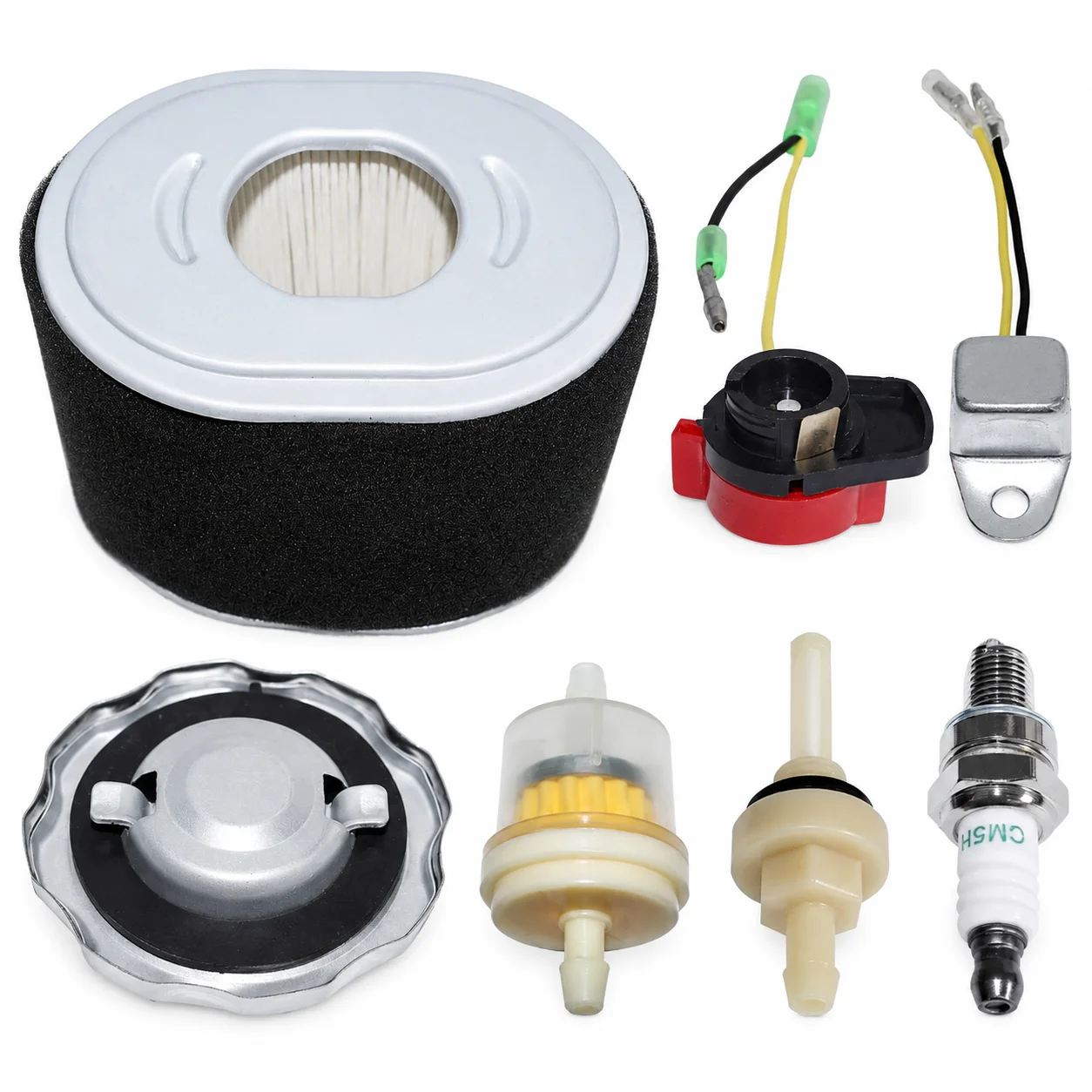15510-ZE2-043 Air Fuel Filter Spark Plug Oil Sensor Switch Fuel Cap Kit For Honda GX240 GX270 8HP 9HP Lawn Mower Engine Parts