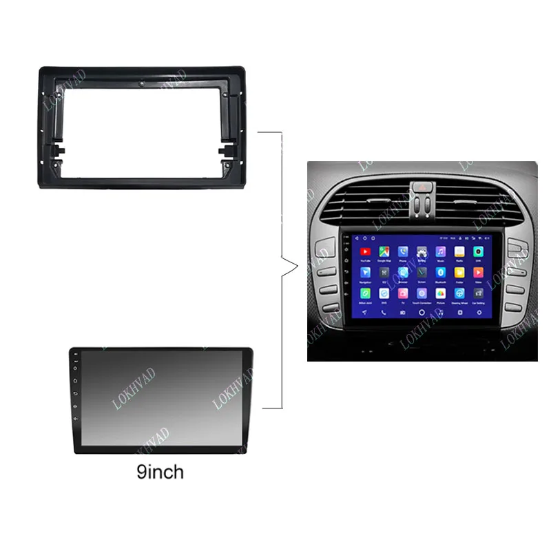 Car Radio Stereo Fascia 2Din Frame for Fiat Bravo 198 2 2007 - 2014 Panel Dash DVD Adapter Dash Fascia Kit