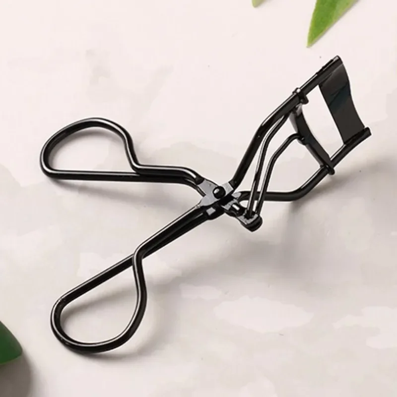 Rizador de pestañas negro plateado, pinzas de acero inoxidable, Clip para rizar pestañas, herramientas de maquillaje de belleza cosmética