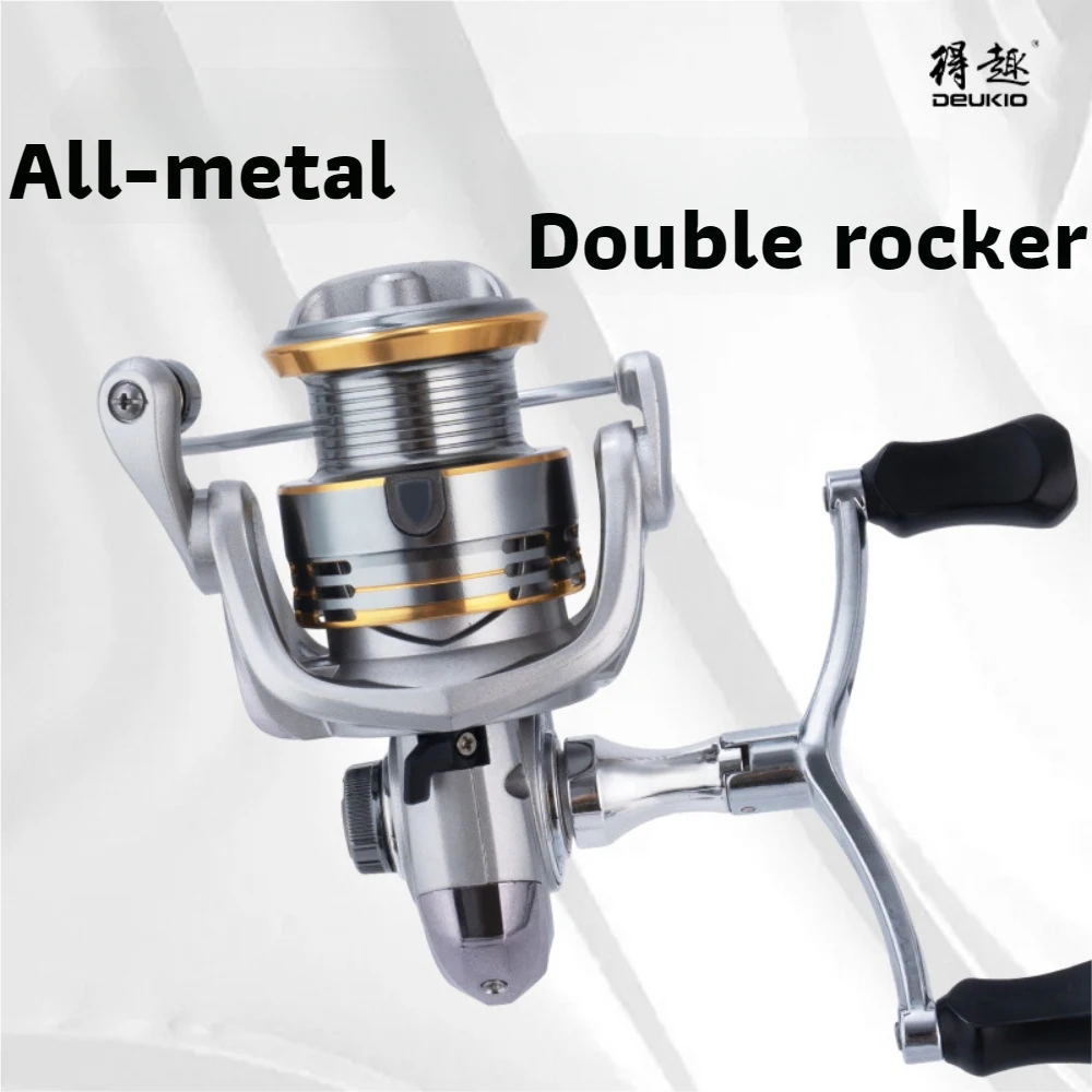All Metal Spool Spinning Reel – Long Cast Saltwater Fishing Reel For Micro Lures 5.2:1 Gear Ratio 8kg Max Drag Smooth 2BB