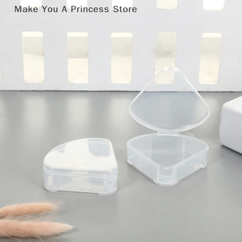 Custodia in plastica da 10 pezzi per soffio in spugna trasparente, borse per cosmetici da viaggio portatili, custodia per cosmetici