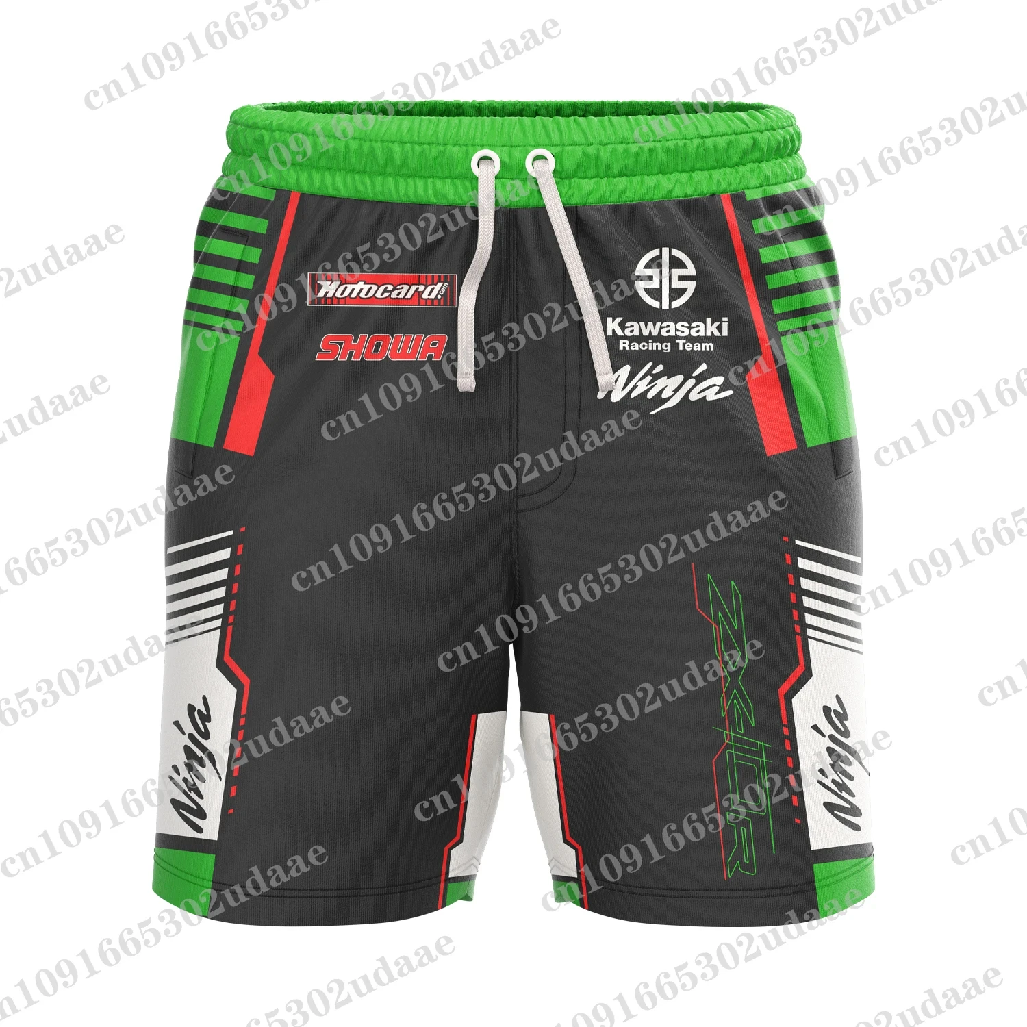 New 2024 Kawasaki Racing Motorcycle Racing Enthusiasts Men and Women\'s Summer Shorts Breathable Casual Speed Drying Beach Pants