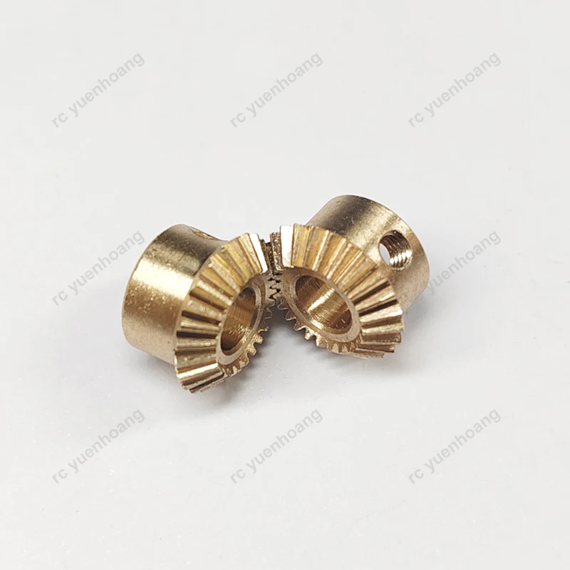 2PC Brass Bevel Gear 0.5 Modulus 24T Shaft Hole 4/5mm Micro Umbrella Gears 90 Degree Right Angle Transmission Parts for RC Model