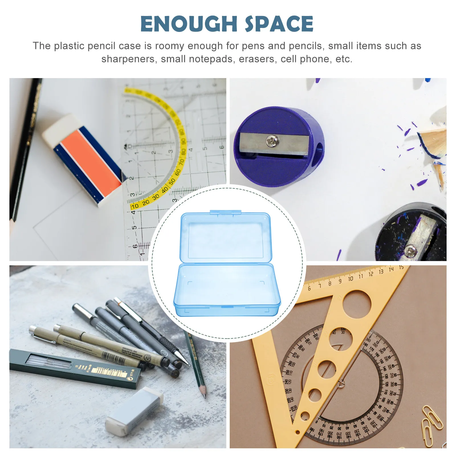 

1 шт. Премиальный пластиковый пенал-органайзер для канцелярских принадлежностей, вместительный, для студентов, учителей, для организации рабочего стола в школе