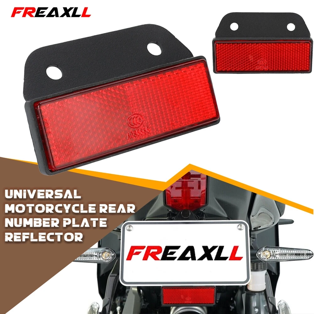 دراجة نارية لأبريليا ETV1000 ETV 1000 العالمي الأحمر مستطيل الترباس على لوحة أرقام مستطيل عاكس سكوتر دراجة دراجة #1