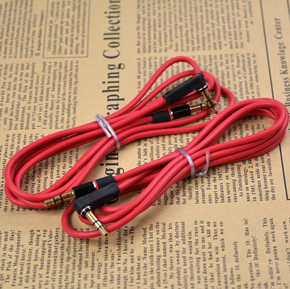 

Red Jack 3.5mm Audio AUX Cable Cord Lead For BEATS STUDIO SOLO PRO HD Replacement