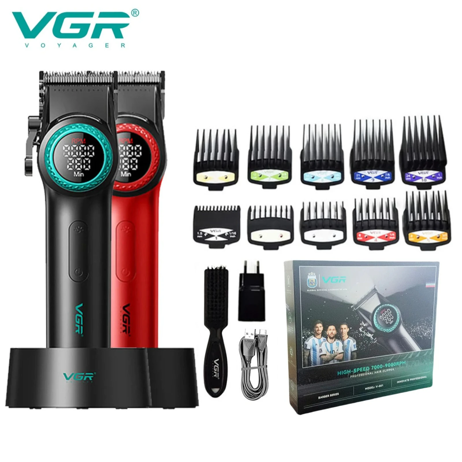 VGR Hair Trimmer Professional Hair Clipper Haircut Cordless Hair Cutting Machine Barber 9000 RPM Clipper Trimmer for Men V-001