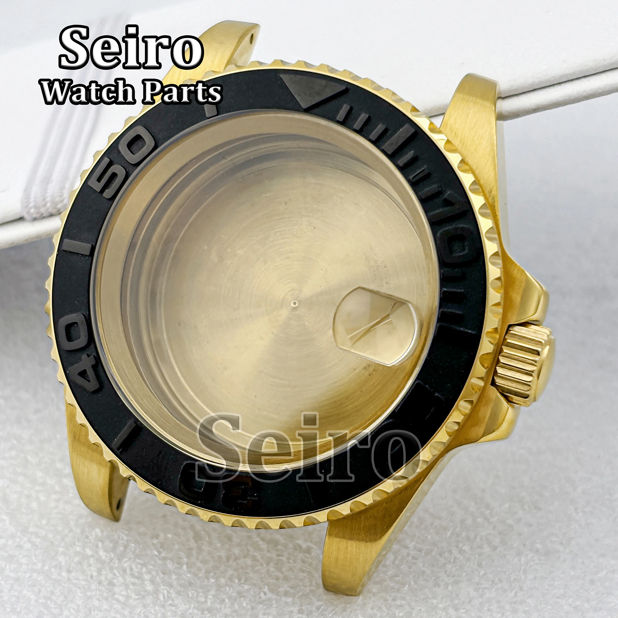 

100M Waterproof 40MM NH35 Case Sapphire Glass PVD Silver Gold Stainless Steel Watchcase for Yacht-master NH34 NH36 Movement