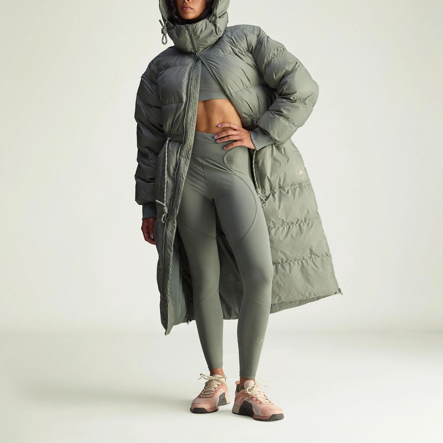 Adidas genuine SMC new women's gray green loose warm jacket jacket KA7427