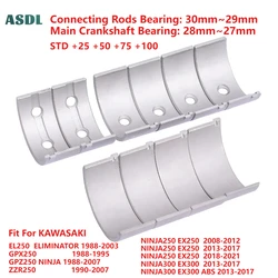 Motorcycle 30mm~29mm Connecting Rod & 28mm Crankshaft Bearing For Kawasaki EL250 GPX250 GPZ250 ZZR250 NINJA250 EX250 NINJA300