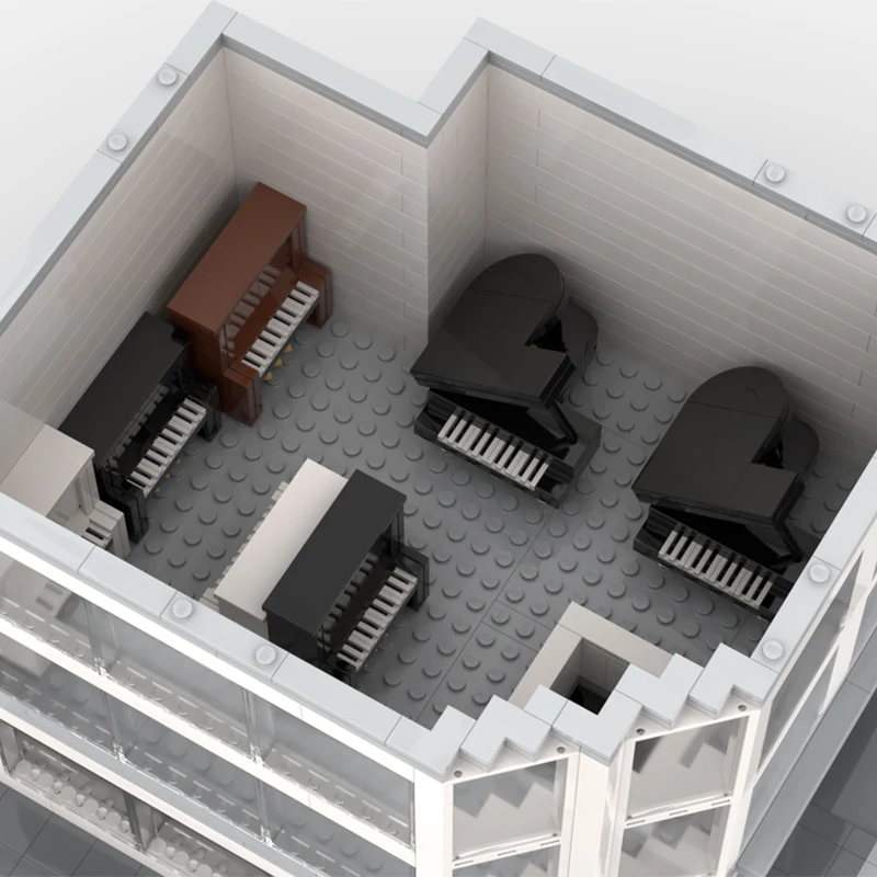 1531 قطعة MOC البيانو مخزن وحدات المباني اللبنات الجذعية بناء الاطفال عيد الميلاد لعبة هدية الجذعية التعليمية