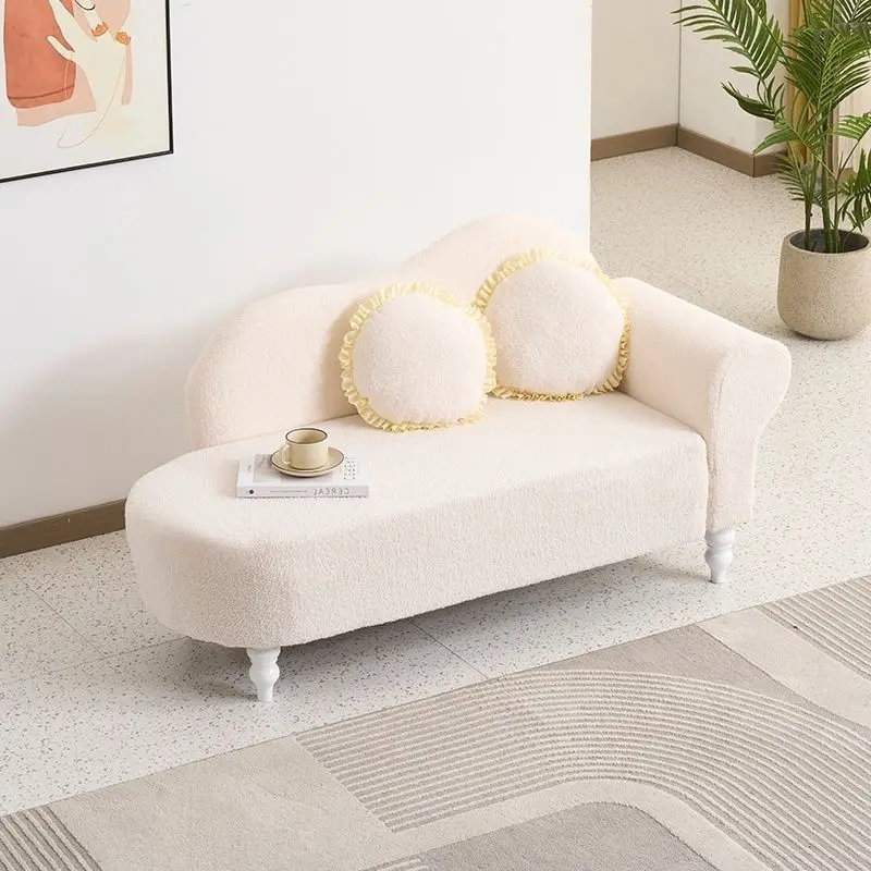 Warm European style, flannel chaise longue, living room landscape chair