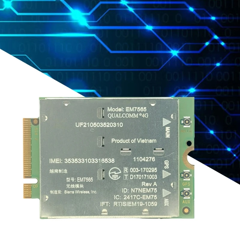 CAT12 600MBPS NGFFS 모듈 CAT12 NGFFS 모듈 CAT12 무선 EM7565 4G LTE 모듈