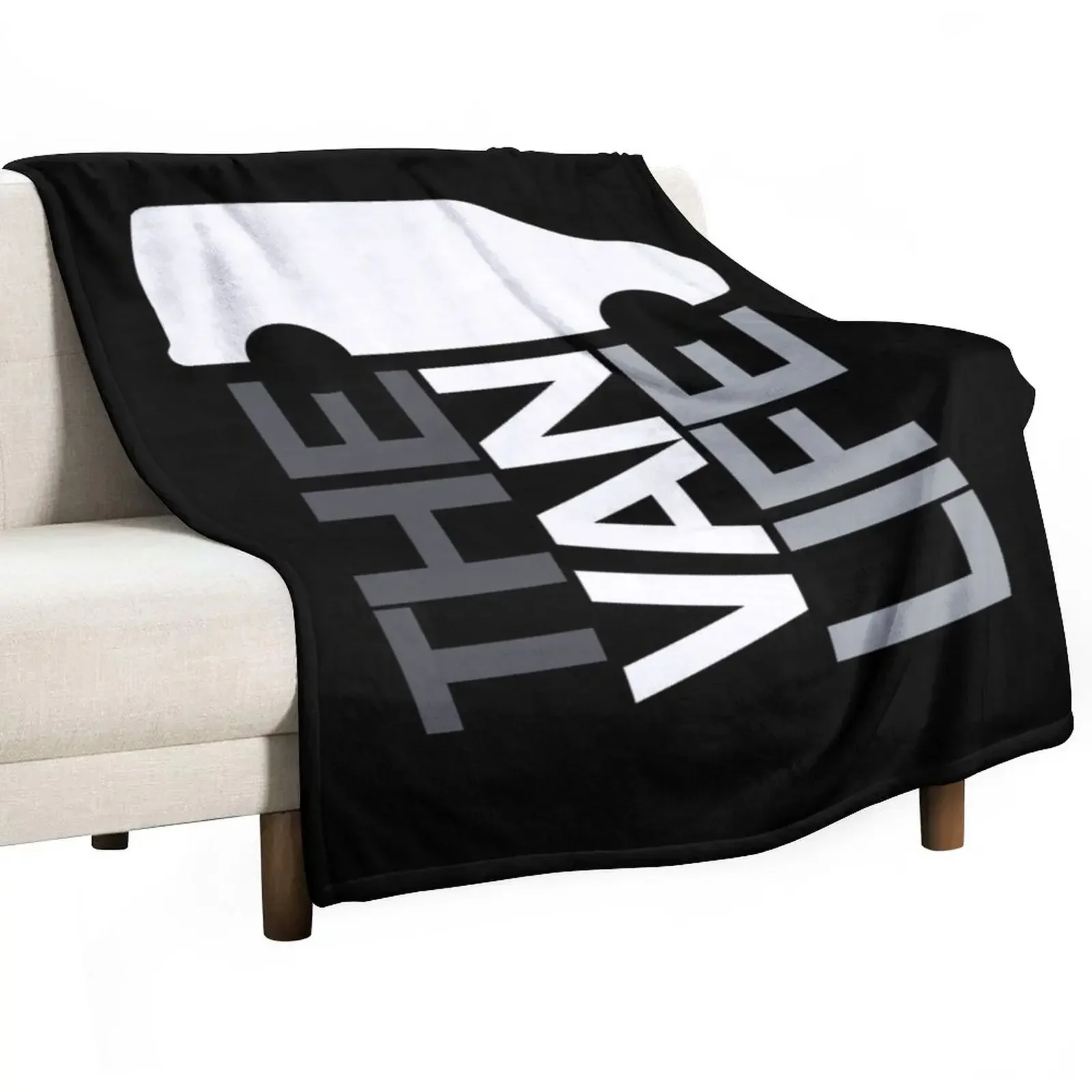 

The Van Life Logo : greyscale Throw Blanket Tourist Decorative Throw Blankets
