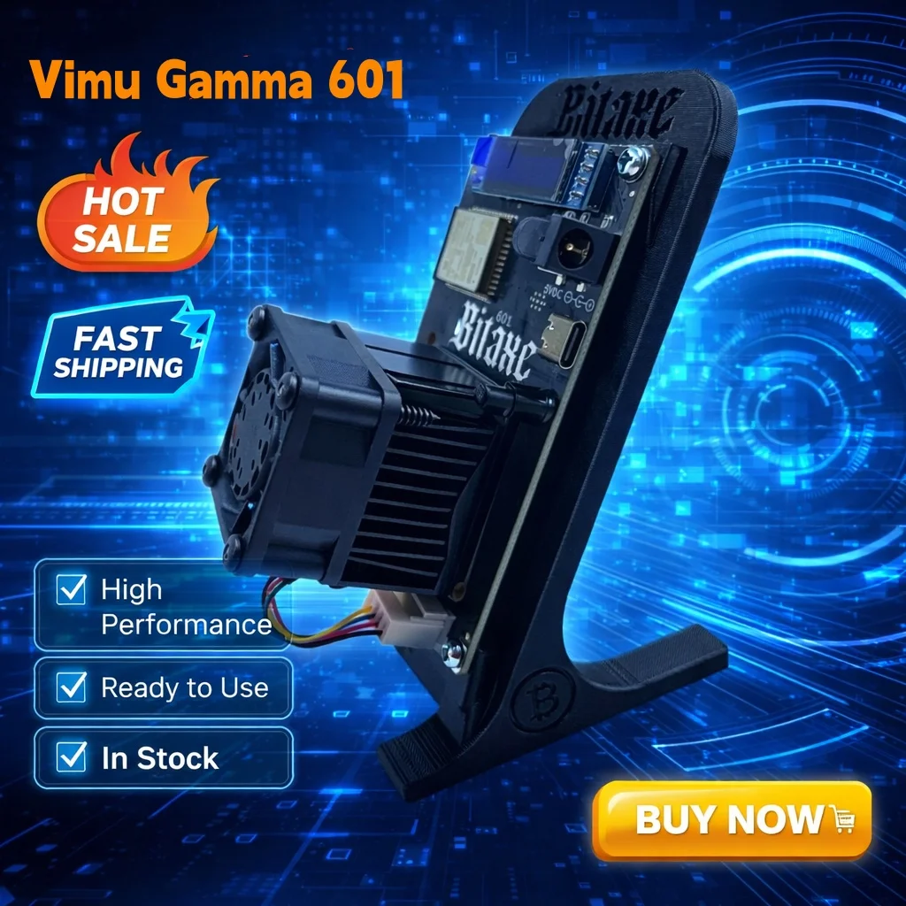 Low Power 17WBitaxe Gamma 601 Bitcoin Miner-1.2TH/S ASIC Miner for Solo Mining | Open-Source Design | Perfect for Beginners