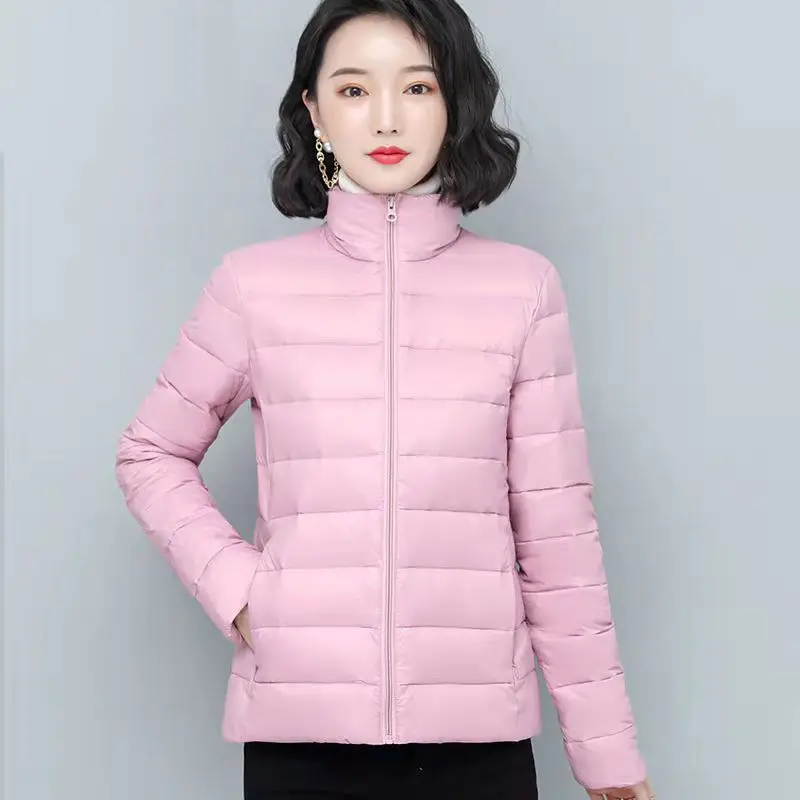 Full Zip Up Puffer Jacket Womens Winter Quilted Warm Down Coats Casual Windbreaker Padded Outwear Outdoor Cloth