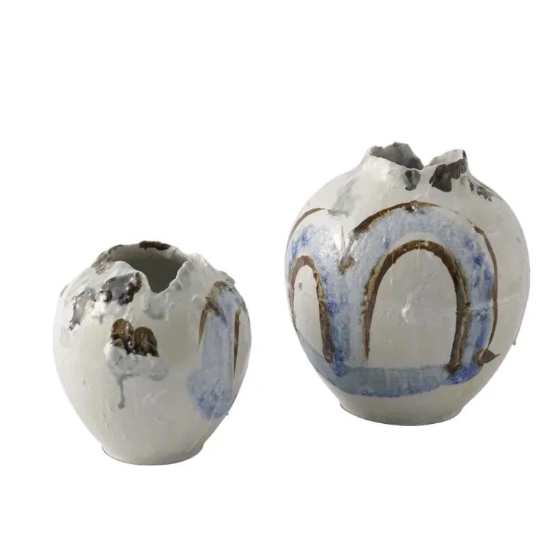 

Vase Home Furnishing Model Room Soft Ceramic Flower Arranger Entrance Living Room Furnishings