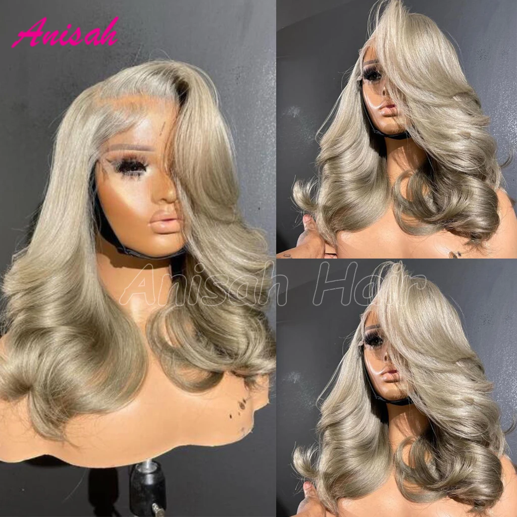 100% Virgin Hair Glueless Lace Closure Front Wigs Human Hair Pre Plucked Body Wave 13x4 Colored Human Hair Lace Frontal Wig