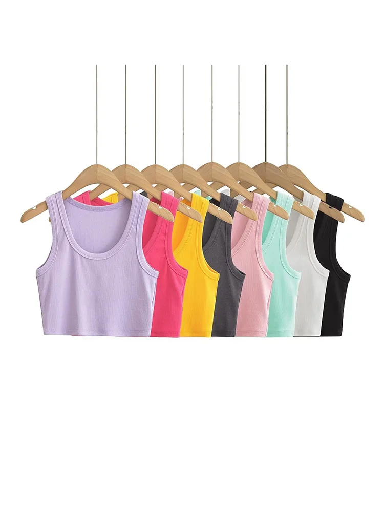 

Women's U-Collar Vest, Crop Tops, Sling Vest, Summer Camis, New Fashion