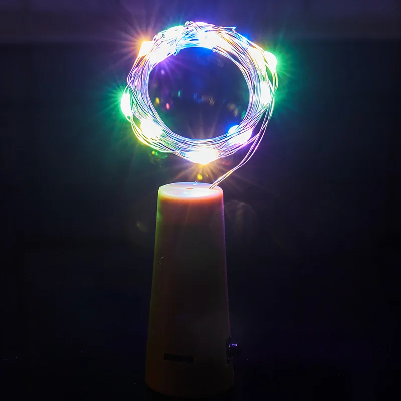15 Pack Wine Bottle Lights with Cork 20 LED Cork Lights String Battery Operated Mini Copper Wire Light Is 6.5 Feet for DIY
