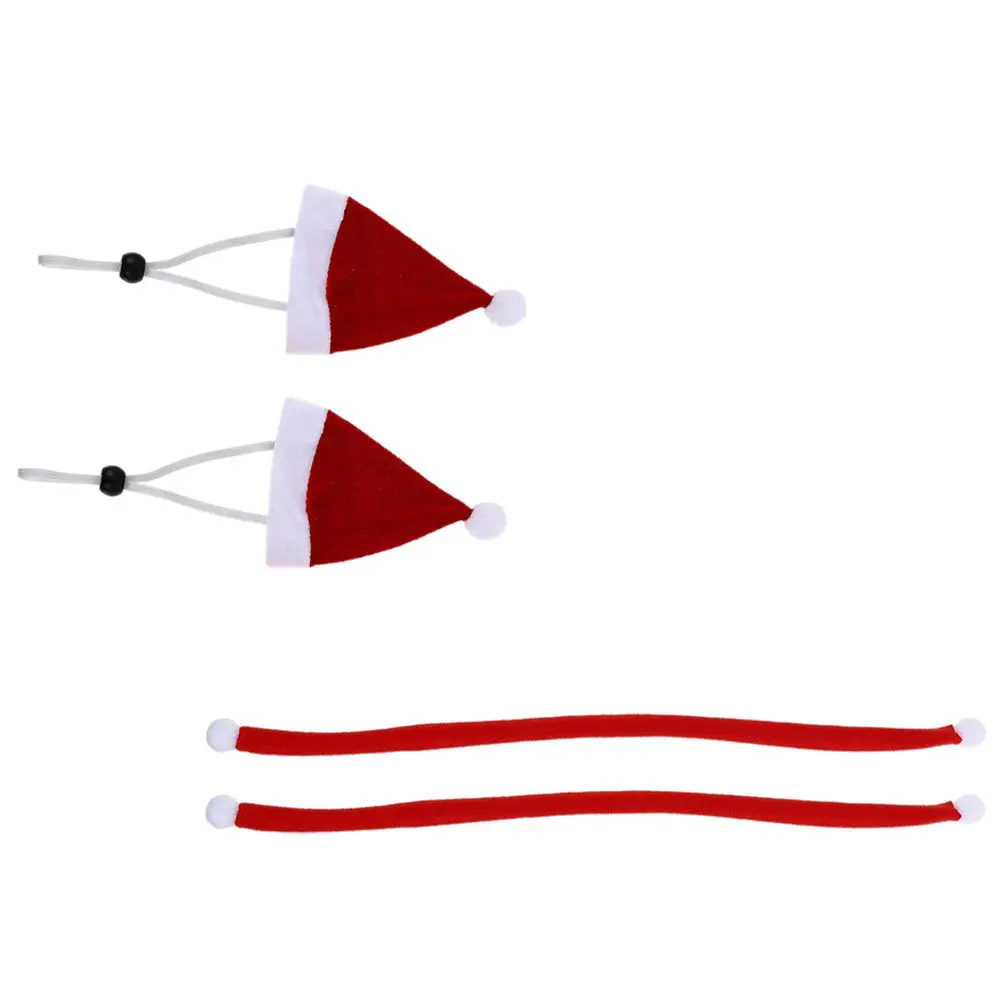 

2Sets Warm Pet Christmas Hat Scarf Set for Chickens Adorable Holiday Outfit Accessory Soft Breathable Material Great for Winter