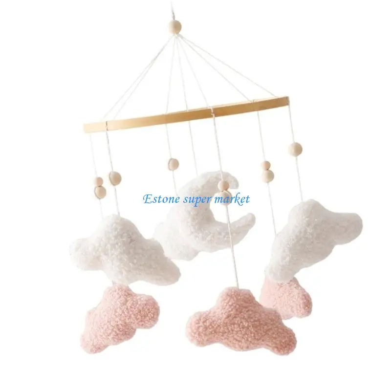 090B Entwicklungsspielzeug für Babys mit strukturierter Mondwolkenform, die Greiffähigkeiten und die Erkundung des Gehörs