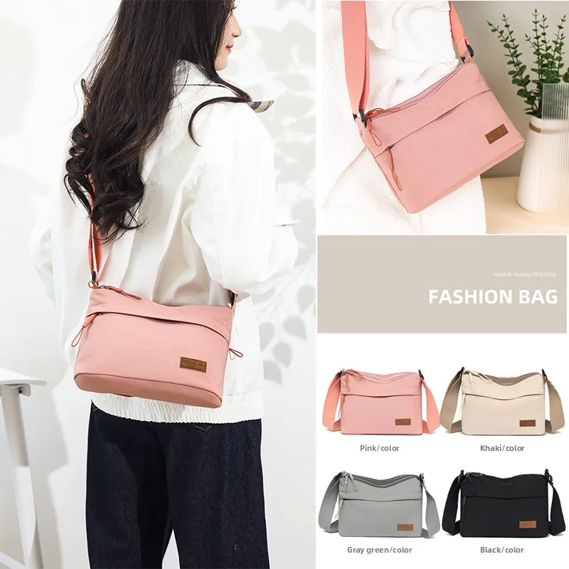 

Trendy Canvas Shoulder Bag for Women - Multi-Pocket Crossbody Purse, Large Capacity Casual Handbag, Stylish Commuter Bag