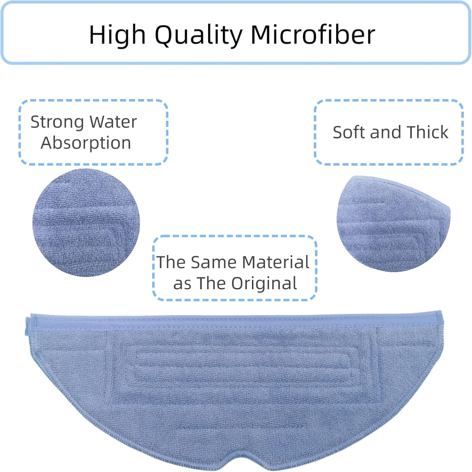 4 Pcs Microfibe Mop Pads for  S7/S7+/S7 MaxV/S7 MaxV Plus/S7 MaxV Ultra/S7 /S8/S8+/T7S/T7S Plus e Vacuum Cloth Mop Cleaner Machi