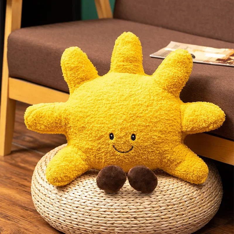 Creative Sunshine Plush Toys Kawaii Sun Plush Pillow Stuffed Soft Car Sofa Cushion Dolls Bedroom Decoration Gift for Kids Girls