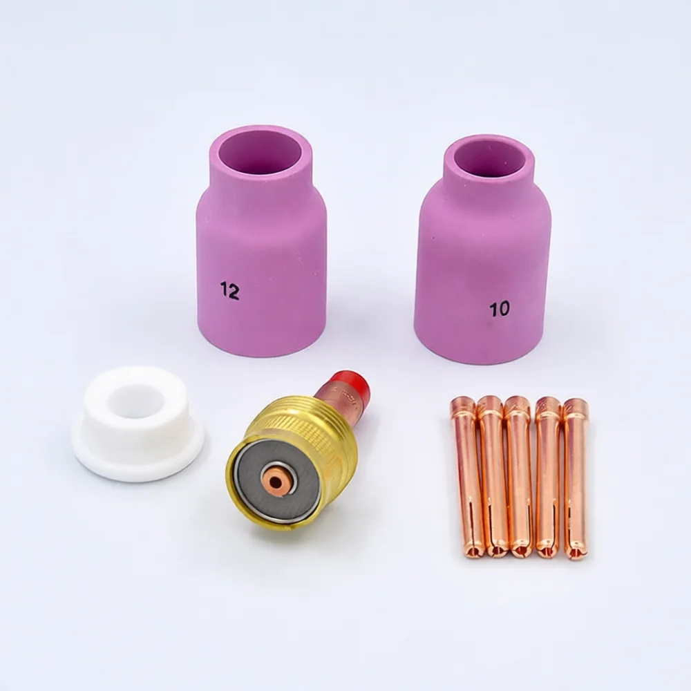 Gas Lens Collet Body Kit For WP17 WP18 WP26 TIG Welding Torch Shield Cup Sealing Ring Professional Metal Fabrication Tools