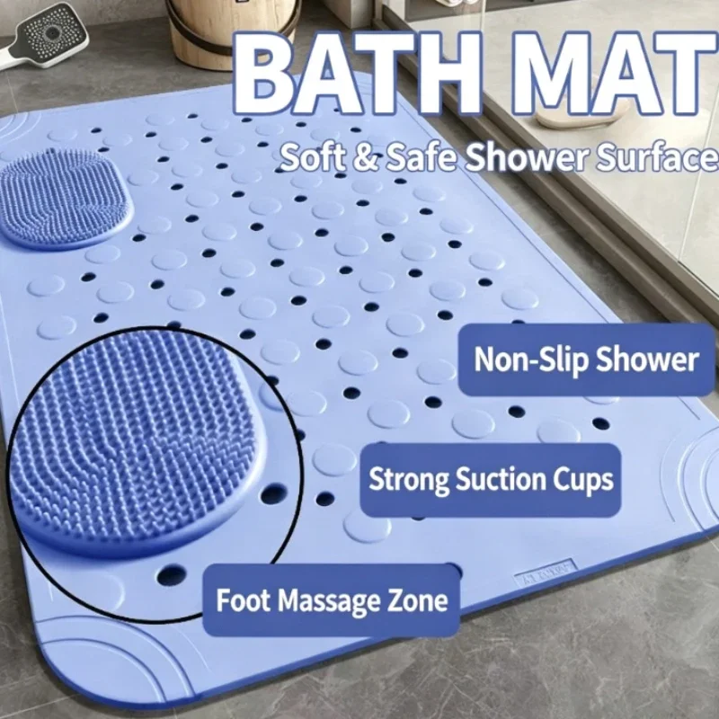 Massage Granule Anti Slip Bath Floor Mats Household Shower Room Suction Cup Pads Anti Fall Quick Drying Water Leakage Coverings