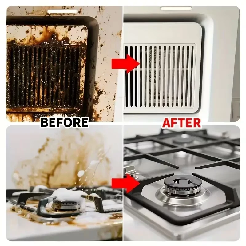 Oil Stain Spray, Multi-Functional Metal Cleaner, Quick Repair Refinish Spray, Suitable for Range Hoods and Stoves, Easy Use