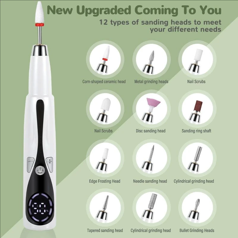 เครื่องขัดเล็บไฟฟ้าเจาะชุดเล็บมืออาชีพขัด Dead Skin Removal ตะไบเล็บเครื่องแต่งเล็บแบบพกพา