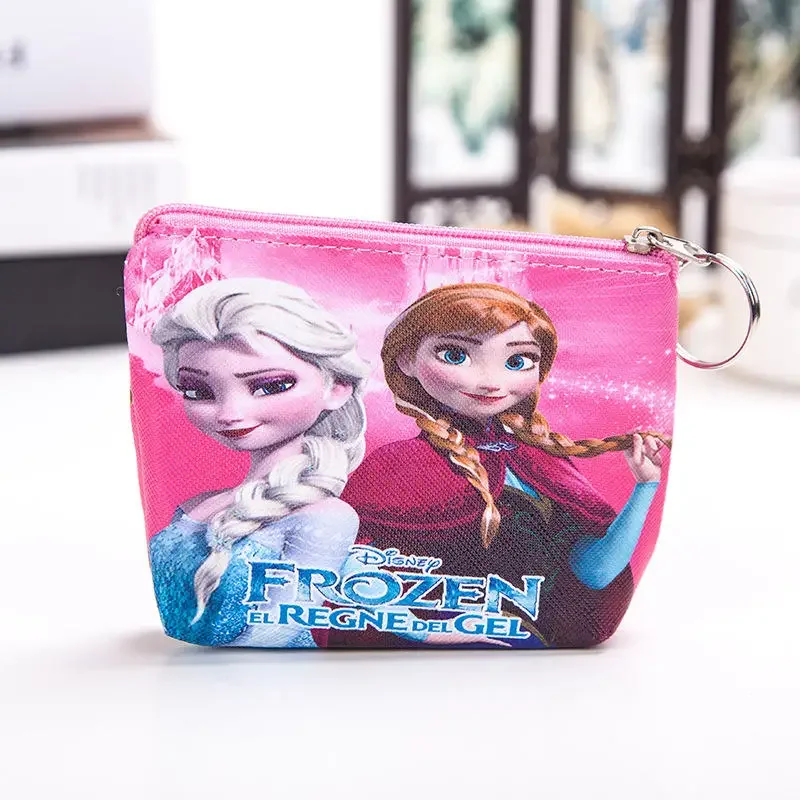 Disney Princess New Girl Coin Purse frozen elsa Anna women girls Elliptical Key Coin Purse Cartoon Money Bag wallet