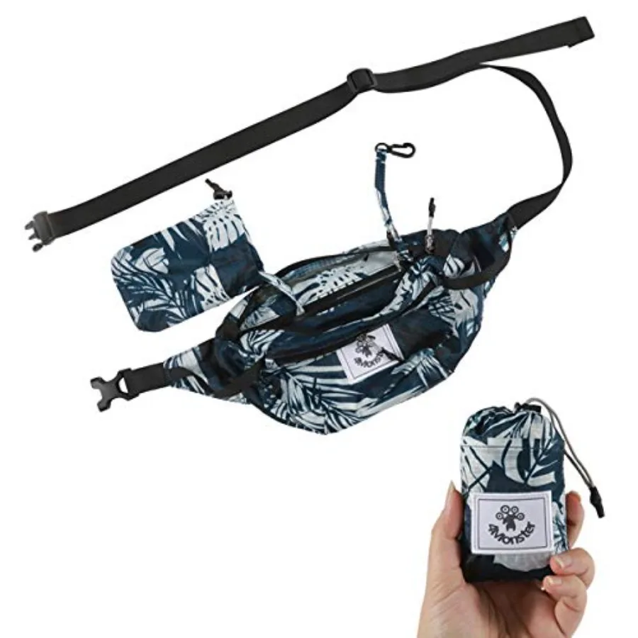 

Hiking Waist Packs PortableWater Resistant Fanny Bag with Adjustable Strap Lightweight Crossbody Chest Bag Slim Bag