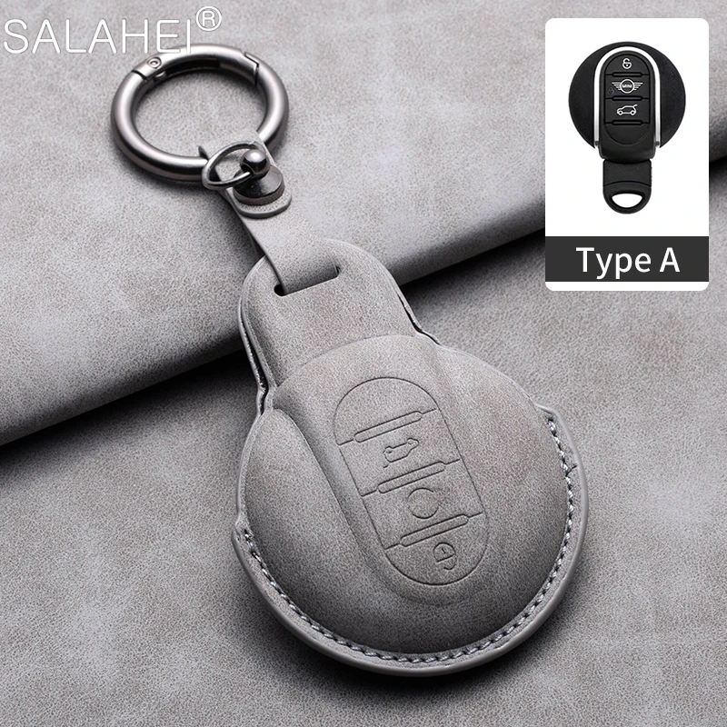 Sheepskin Car Remote Key Case Full Cover Fob For BMW MINI COOPER S ONE JCW F54 F55 F56 F57 F60 CLUBMAN COUNTRYMAN Auto Accessory