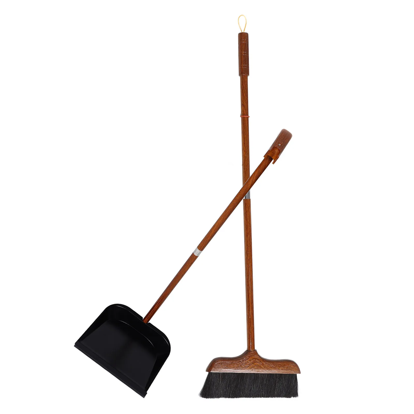 

Broom Brooms for Sweeping Outdoor Dust Pan with Handle Bamboo Wood Floors Brush