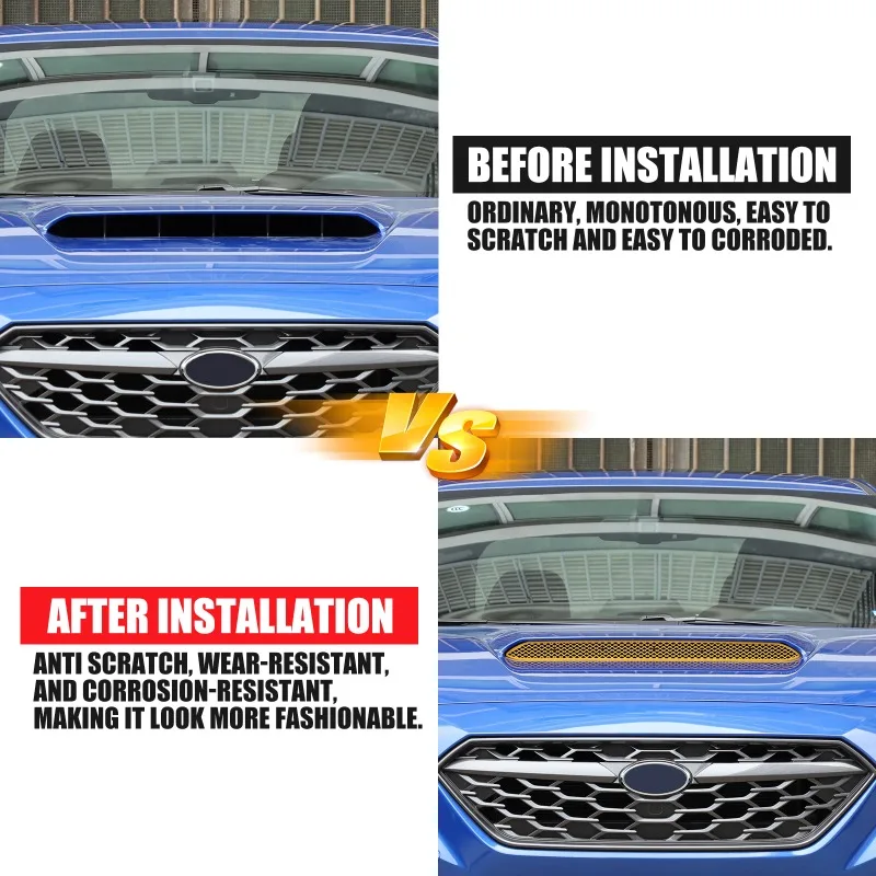 Stainless Steel For  Subaru WRX/Levorg  2022-2026+ Front Hood Air Intake Guard Protective Net Car Exterior Accessories