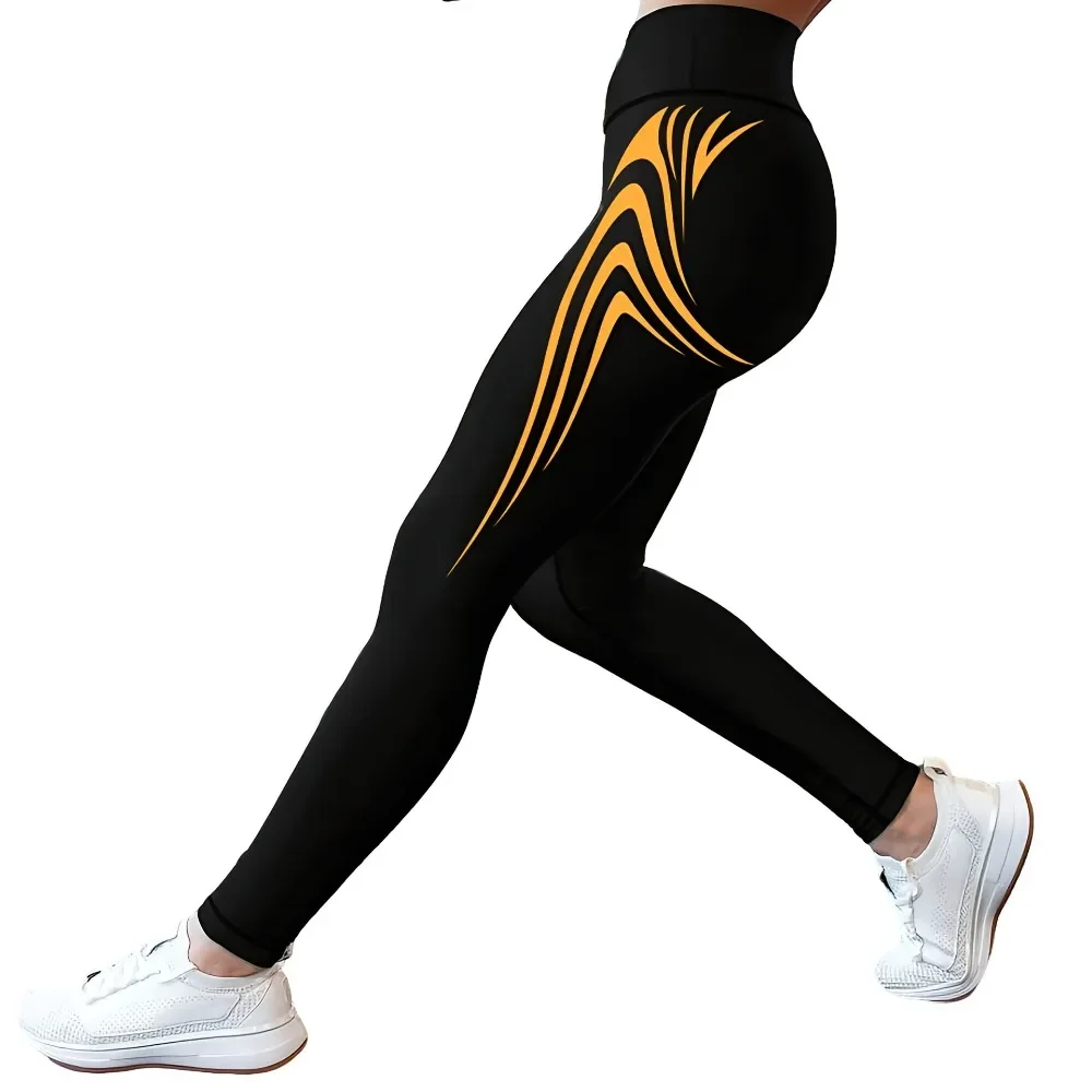 Women High Waist Hip Lifting Cropped Leggings Running Sports Fitness Pants Tight Fit Daily Streetwear Chic Minimalist New
