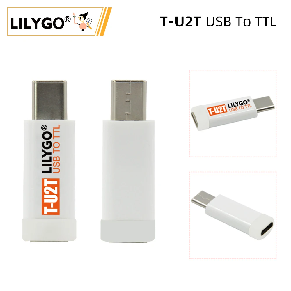 LILYGO® TTGO T-U2T USB To TTL Automatic Downloader CH9102 Programmer Adapter Serial Development Board Open Source Module