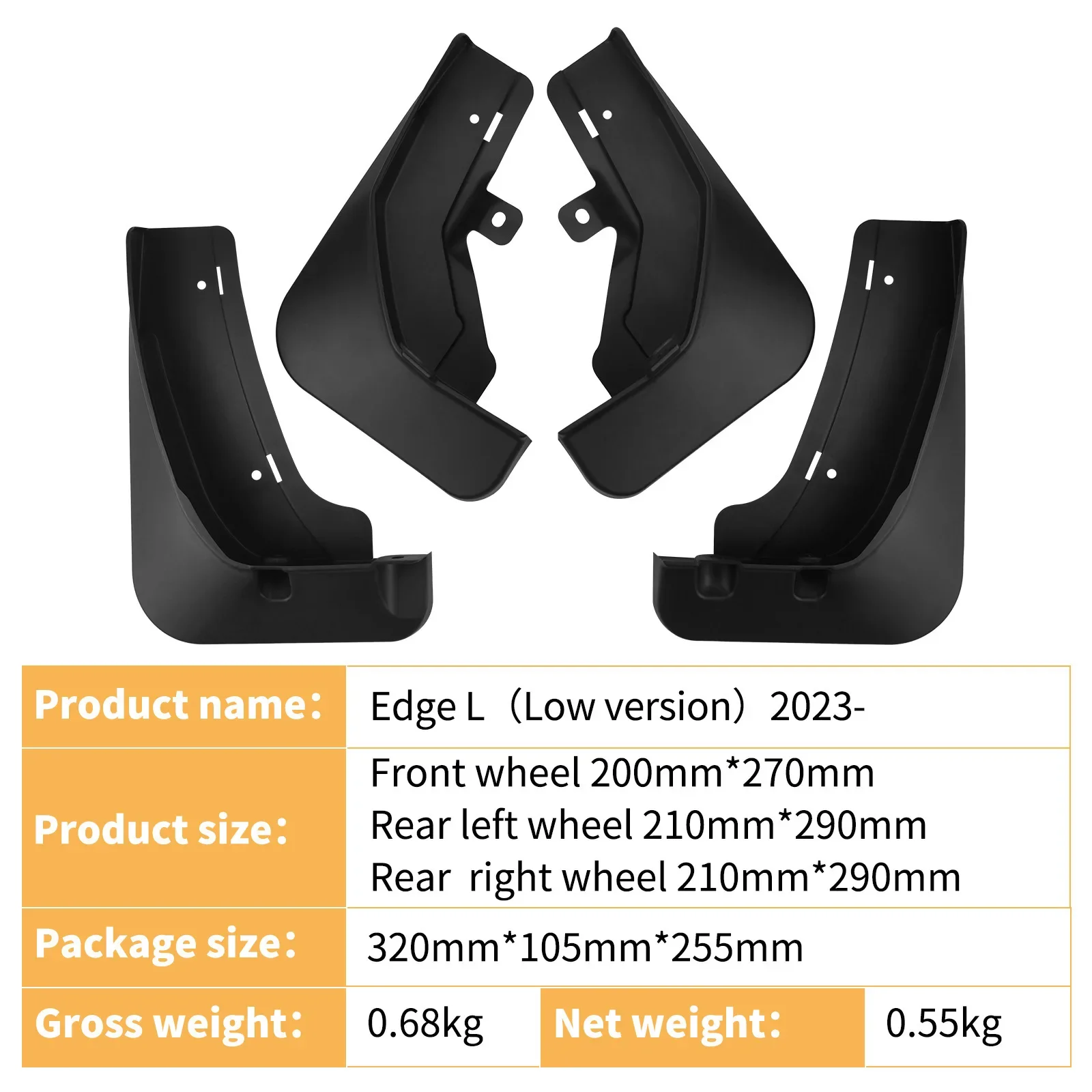 For Ford Edge L 2023-2025 low profile car tire fender skin car accessories mud flaps fender flares 4runner accessories