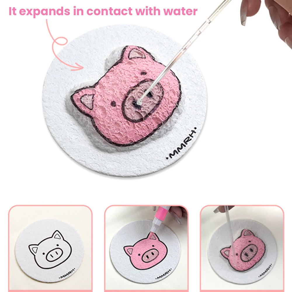 10 pz Schiuma Texture Pittura Nuovo Fatto A Mano FAI DA TE Pizzico Giocattoli Pittura Per I Bambini Mark Pen Acquerello Pittura 3D Pasta di Legno di Carta