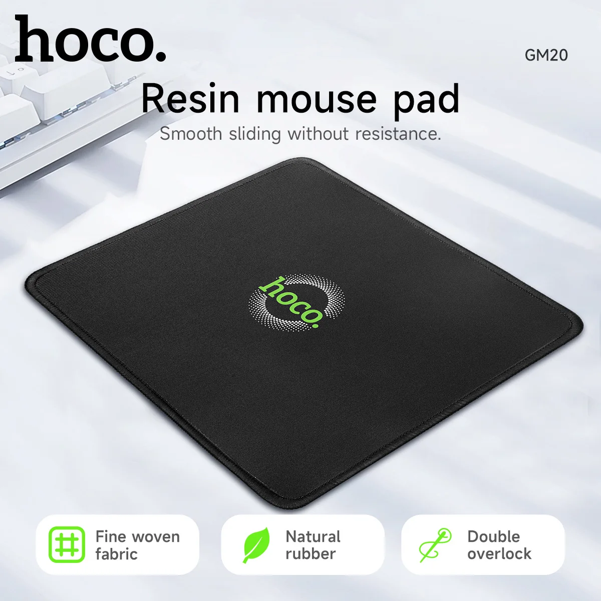 

HOCO Gaming Mouse Pad Square Square Anti-Slip Keyboard Pad School Supplies Desk Computer Office Supplies Keyboards Accessories