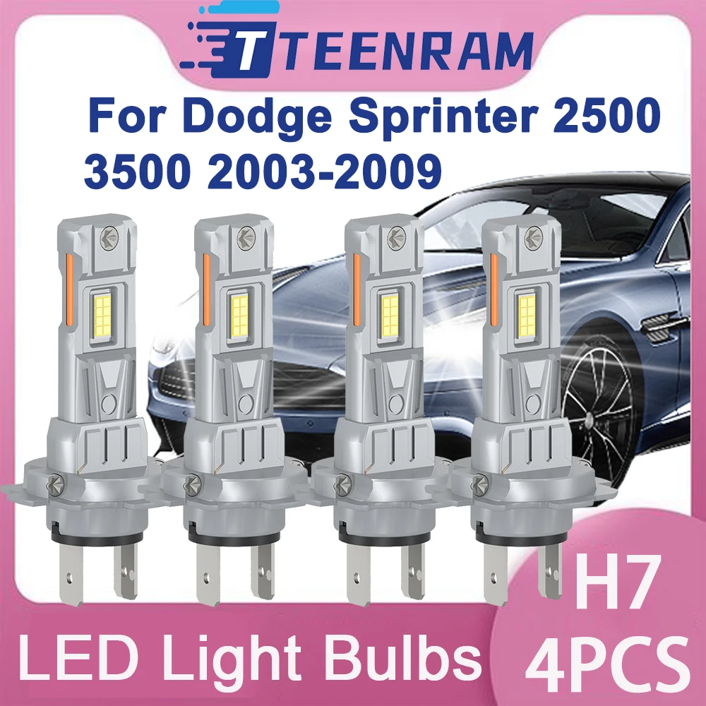 

H7 6000K Super Bright 150W 3570 CSP High Low Beam Front Auto Light Replacement Kit For Dodge Sprinter 2500 3500 2003-2009