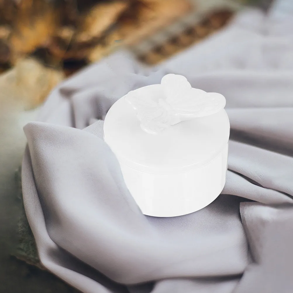 

Набор из 2 керамических шкатулок для украшений: элегантный настольный декор, съемная крышка, органайзер для колец, ожерелий, серег, предмет домашнего декора