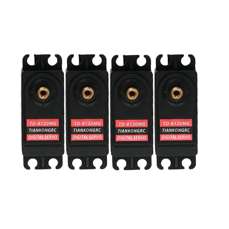 4 قطعة TD-8120MG 20 كجم علبة معدنية محرك معزز رقمي 180 °   زاوية يمكن التحكم فيها مع أجزاء ذراع 25T لسيارة RC/نموذج الروبوت