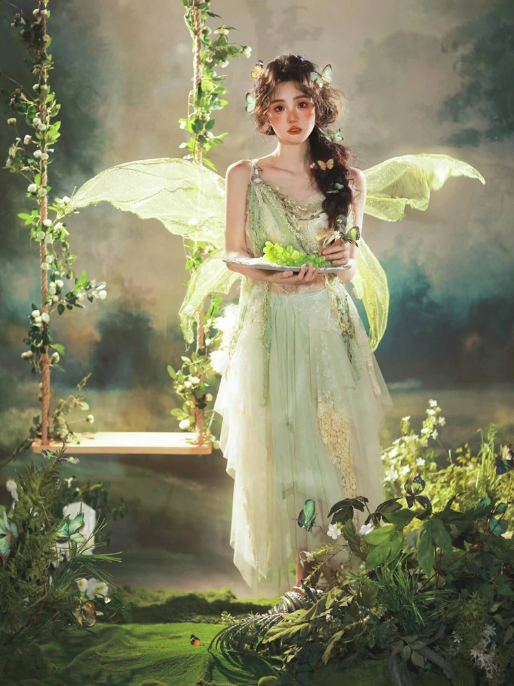 

Forest Elf Fairy Photography Studio Sweet Pure Desire Beautiful Travel Girl Private Home Photography Costume Skirt