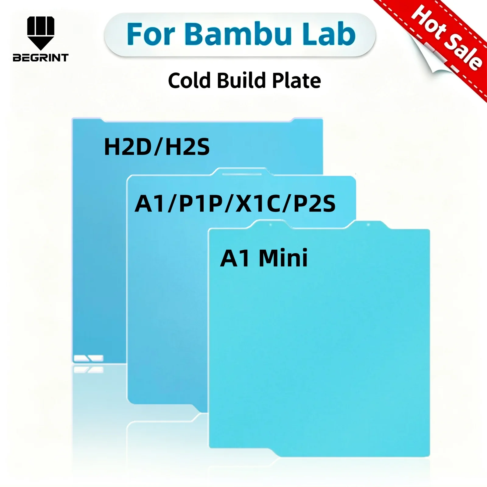 Для Bambu Lab A1 H2D H2S X1C P1S Холодная плита Двусторонняя сборочная пластина с улучшенной адгезией при низких температурах для PETG PLA для Bambulab A1mini