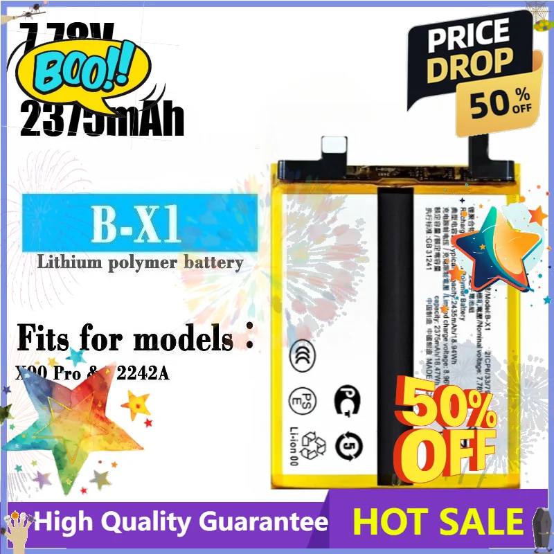 SWZY New B-X1 B-X2 B-X5 7.78V 7.76V 2375mAh 2250mAh for Vivo X90 Pro B-X1 X90pro X90PRO+plus B-X2 B-X5 Battery